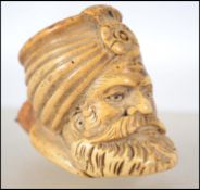 An unusual 19th century believed British Indian raj period meershaum pipe bowl in the form of an