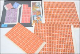 A collection of blocks of un-circulated block stamps to include a sheet of 2 x 240 sheets of 1/2 d