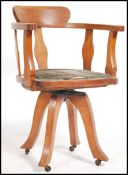 An early 20th century Captains office swivel chair