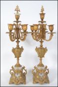 A pair of 19th century gilt metal and soapstone 5