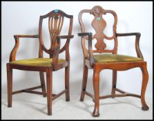 A 19th century Georgian mahogany carver armchair h