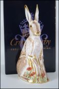 A Royal Crown Derby paperweight, Midsummer Hare, f