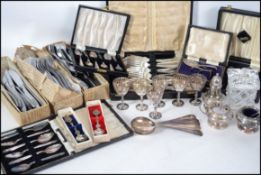 A large collection of 20th century silver and  sil
