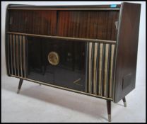 A retro mid century 1950's laquered stereo radiogr