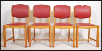 A set pf 4 1950's ' Talent ' panel back beech wood