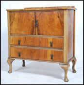 A 1930's Art Deco Queen Anne walnut tallboy chest