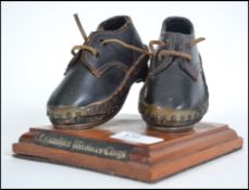 A vintage 20th century pair of children's leather