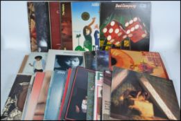 A collection of vinyl long play records dating fro