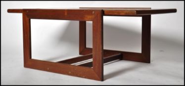 A 1970's retro teak and 18 tile top coffee - occas