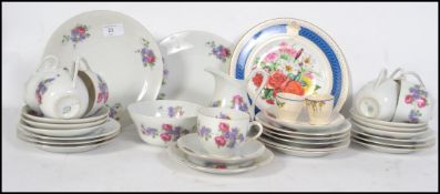 A vintage early 20th century bone China chintzy fl