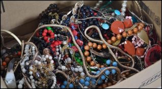 A collection of vintage and contemporary costume j