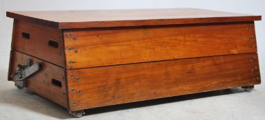 A unique ' one off ' bespoke vintage gymnstics horse pommel horse converted to a coffee table with