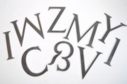 A good set of mid century brass shop letters - external advertising sign lettering. The B measures