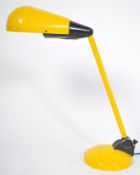 A good late 20th century anglepoise adjustable desk lamp / light in vivid yellow with terraced