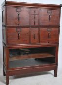 A good rare early 20th century Glove Wernicke industrial lawyers stacking bookcase filing cabinet