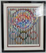 Yaacov Agam - A framed and glazed signed and numbered limited edition 28 / 300 contemporary