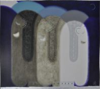 A contemporary giglee painting by Govinder Nazran entitled ' The Child In Us ' Limited edition NO