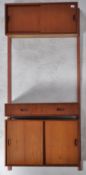 A 1970'S Danish Ps style teak wood modular wall system sideboard cabinets comprising cupboards and