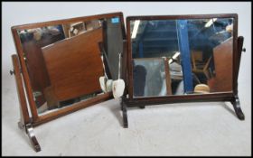 2 Air Ministry mid century officers mess / rooms toilet swing mirrors. Both being stamped to the