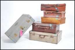 MILITARY INTEREST. A vintage ladies suitcase being