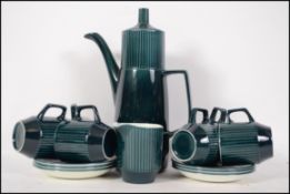 A retro mid century Monochrome Staffordshire coffe