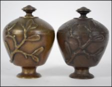 A pair of early 20th century Chinese amphora shape