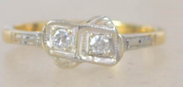 An 18ct gold, platinum and diamond vintage ladies