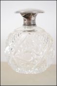 A silver and cut glass 20th century ladies perfume