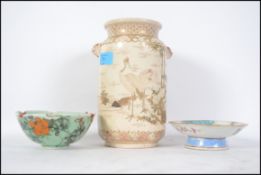 A group of three Oriental ceramic wares to include