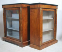 A near pair of Victorian walnut pier cabinets / di