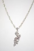 A sterling silver hallmarked rope twist necklace c