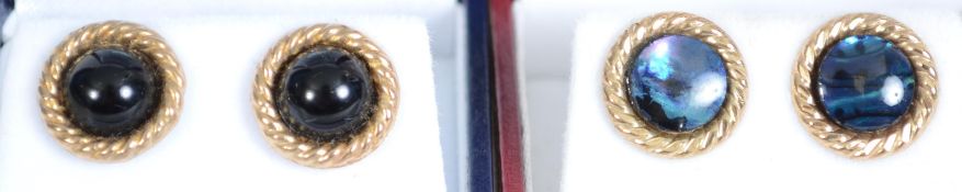 Two pairs of near matching ladies earrings one set