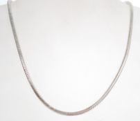 A sterling silver modernist rigid snake link neckl