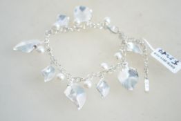 A sterling silver belcher link bracelet chain havi