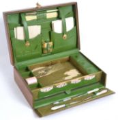 An exceptional leather cased ladies early 20th cen