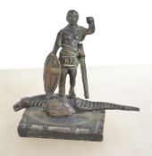 An unusual believed 19th century bronze figurine /