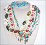 A collection of stunning costume jewellery necklac