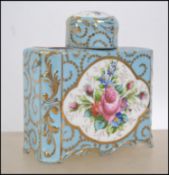 A 19th century Regency continental caddy of cerami