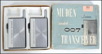 A vintage 1960's Muden Model 007 pair of walkie ta