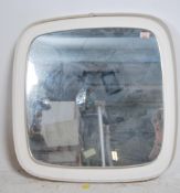 A 1950's white framed large retro mirror. The plas