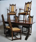 An Old Charm Jacobean revival oak draw leaf refect