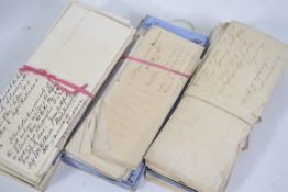 Ex Solicitors vaults. Three original bundles of im