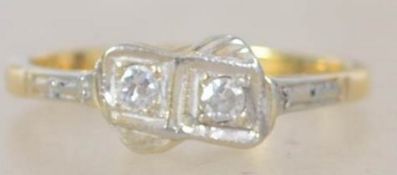 An 18ct gold, platinum and diamond vintage ladies
