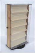 A vintage table top double sided acrylic display c