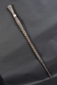 A 20th century ornate Polynesian walking stick, ha