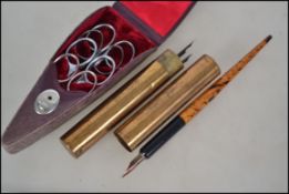 A good early 20th century leather cased set of whi