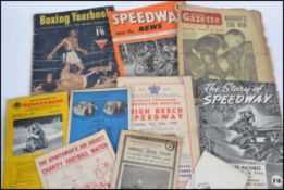A collection of vintage Speedway related ephemera
