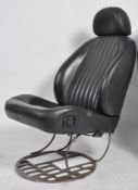 A pair of Industrial leather car chair - armchairs