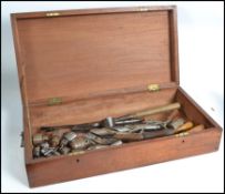 A collection of vintage drill chucks and accessori