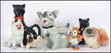 A good group of ceramics animals to include dogs,